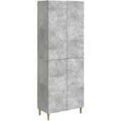 vidaXL Kast Set 2 st Betongrijs Bewerkt hout