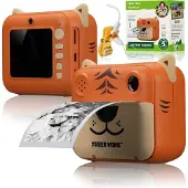 Bresser Freek Vonk x - Instant Camera voor Kinderen - Maak Selfies met Freek Vonk of met Dieren - Print foto's direct