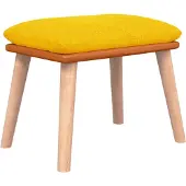 vidaXL Voetenbank 45x29,5x35 cm stof en kunstleer mosterdgeel