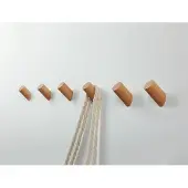 WT&D Set van 6 houten kledinghaken (kapstok), beuken