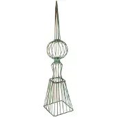 MEA Decoratieve trellis, turq. metaal 10x10x46cm