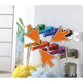 WT&D Set van 10 kledinghaken (oranje, vierkant, aluminium)