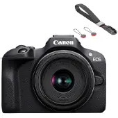 Canon EOS R100 + RF-S 18-45mm + Peak Design Cuff