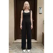MyFashion Linnenmix Jumpsuit met Hartvormige Halslijn