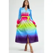 MSN Collection Ombre Maxi Jurk met Riempje