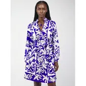 MSN Collection Bloemrijke V-hals Mini Hemdress met Ceintuur