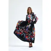 MSN Collection Florale Print Maxi A-Lijn Jurk