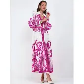 MSN Collection V-hals Paisley Maxi-jurk met Split