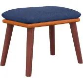 vidaXL Voetenbank 45x29,5x35 cm stof en kunstleer blauw
