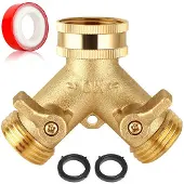 INF Messing Y-slangconnector 3/4 inch - Tuinslang splitter Model 2