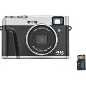 INF Digitale camera 2,7K 48MP 1080P, 16x zoom, 32GB geheugenkaart Black