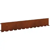 vidaXL Gazonrand 30 st 102 x 15 x 4 cm Staal Roestig