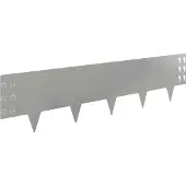 vidaXL Gazonrand 10 st 100 x 25 cm Staal Zilverkleurig