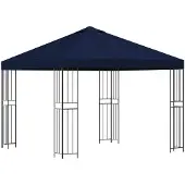 vidaXL Prieel 3 x 3 m Blauw Polyester en Staal 190 gsm