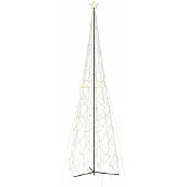 vidaXL Kerstkegelboom warmwit 3000 LED's 230x800 cm