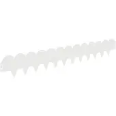 vidaXL Gazonrand 10 st 103 x 15 cm Staal Wit