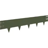 vidaXL Gazonrand 10 st 100 x 20 cm Staal Olijfgroen