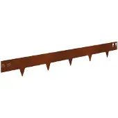 vidaXL Gazonrand 30 st 100 x 12 cm Staal Roestig