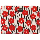 Wouf Laptoptas 'Daily' sand / rood / zwart