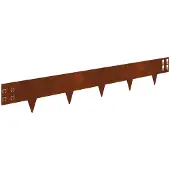 vidaXL Gazonrand 30 st 100 x 15 cm Staal Roestig
