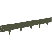 vidaXL Gazonrand 30 st 100 x 15 cm Staal Olijfgroen