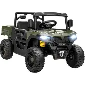 AIYAPLAY Kids Electric UTV-Kunststof, Metaal-105L x 60B x 60H cm-Groen