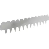vidaXL Gazonrand 10 st 103 x 20 cm Staal Zilverkleurig