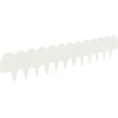 vidaXL Grasmaaiersiering, 10 stuks, 103 x 20 cm, staal, wit