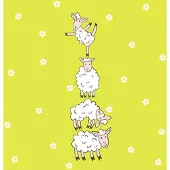 Duni Servetten Schapen 3-laags 33 Cm Papier Groen/wit 20 Stuks