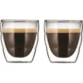 Bodum PILATUS, 2 glazen, dubbelwandig, 0,08 liter, transparant