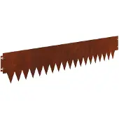 vidaXL Gazonrand 10 st 103 x 20 cm Staal Roestkleurig