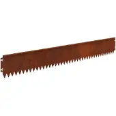 vidaXL Graskantafboording, 10 stuks, 103 x 15 cm, staal, roestlook