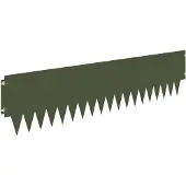 vidaXL Grasafscherming 10 st 103 x 25 cm Metaal Olijfgroen