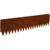 vidaXL Gazonrand 20 st 103 x 25 cm Staal Roestig