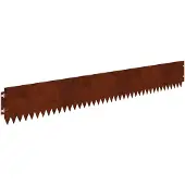 vidaXL Gazonrand 20 st 103 x 15 cm Staal Roestig