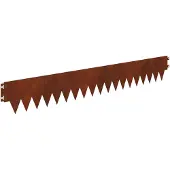 vidaXL Grasafscherming 10 st 103 x 15 cm Metaal Roestig