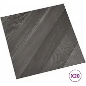 vidaXL Zelfklevende vloertegels, gestreept, grijs, 30,5 x 30,5 cm
