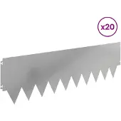 vidaXL Grasafscherming 20 st 103 x 30 cm Metaal Zilverkleurig