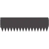 vidaXL Gazonafboording met omgeplooide bovenrand 10 st 103x30cm Staal