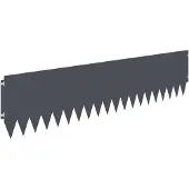 vidaXL Gazonrand 10 st 103 x 25 cm Staal Antracietkleurig