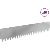 vidaXL Graskantafboording, 10 stuks, 103 x 20 cm, staal, zilver
