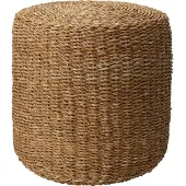 Home & Styling Poef rond Ø40x38 cm zeegras naturel