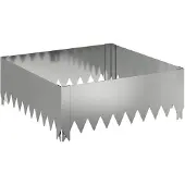 vidaXL Gazonrand 60 x 60 x 20 cm Staal Zilverkleurig