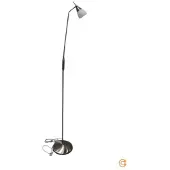 Paul Neuhaus Vloerlamp Pino, dimbaar, alu / grijs / zink, Woon-/ Eetkamer, metaal, vloerlamp