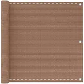 vidaXL Balkonscherm Taupe 90 x 1000 cm HDPE en Aluminium