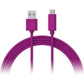 XLayer USB naar USB-C kabel - Oplaadkabel 3A voor USB-C apparaten - USB 3.0 5 Gb/s - 1 meter - paars