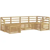 vidaXL Buiten bank set 6 st Wit Polyester