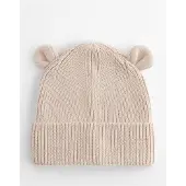 Beechfield Organic Baby Bear Beanie - Almond - 12-24 MTHS