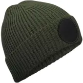 Beechfield Circular Fashion Patch Beanie – Olive Green/Black One Size