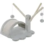 PawHut Krabpaal met speelballen lichtgrijs 38 x 38 x 40cm